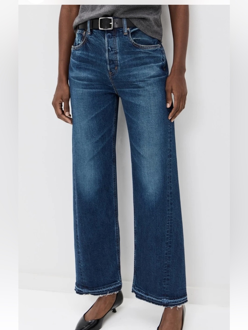 MOUSSY VINTAGE Espanola Wide-Leg Released Hem Jeans